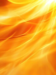 Vibrant Yellow Sunburst on Abstract Orange Background. Solar Energy and Summer Heat Ambiance
