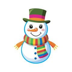 Snowman Vector clip art illustration  file.