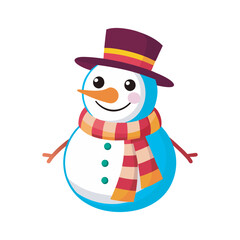 Snowman Vector clip art illustration  file.