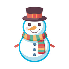 Snowman Vector clip art illustration  file.