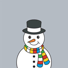 Snowman Vector clip art illustration  file.