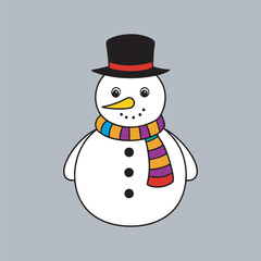 Snowman Vector clip art illustration  file.