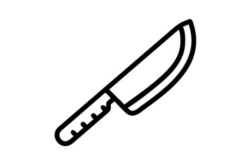Simple Chef Knife Vector Illustration for Kitchen Decor

