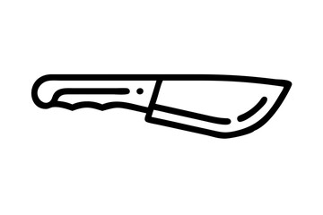 Modern Minimalist Chef Knife Vector Illustration Graphic
