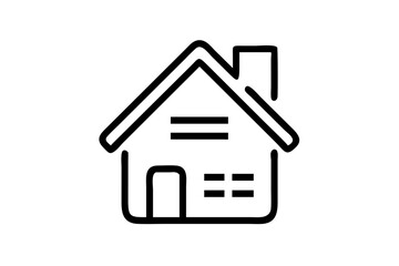 Minimalist House Icon Vector Artwork for Graphic Projects
