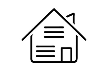 Simple House Icon Vector Illustration for Modern Home Design
