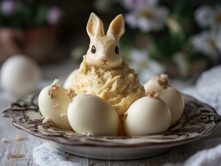 easter bunny and eggs