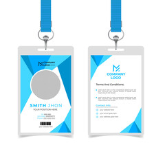 Abstract id cards template design