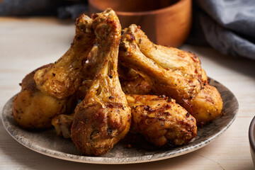 Grilled spiced chicken drumsticks