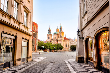 Prague, Czech Republic - July 16, 2024: Church of St Havel in Prague in the Czech Republic
