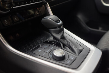 Macro shot of a car gear lever an essential auto part