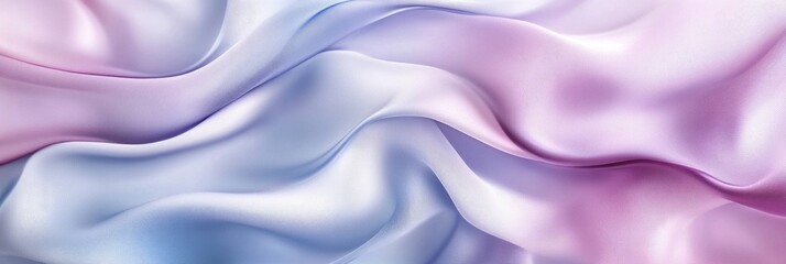 Fototapeta premium Elegant Drapery: Delicate Purple and Pale Blue Fabric with Luxurious Ripples
