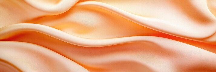 Obraz premium Elegant Textile Decor. Abstract Ripple Pattern Textured in Orange and Cream