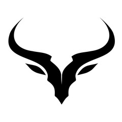 Stylized depiction of a bull's head with horns.