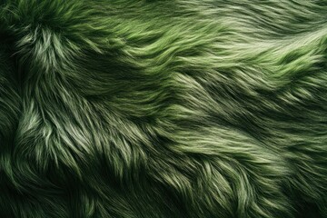 Obraz premium close up green fur pattern with generative ai