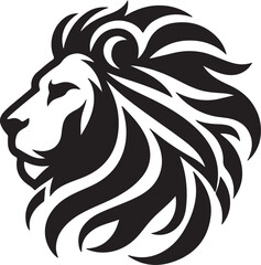 Lion head silhouette vector style icon