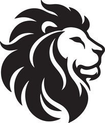 Lion head silhouette vector style icon