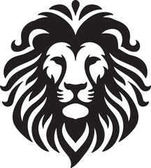 Lion head silhouette vector style icon