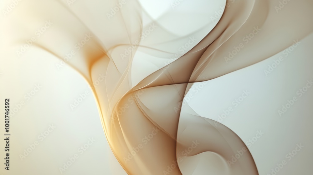 Poster abstract swirling steam rises gracefully from a coffee cup, creating a warm atmosphere in a cozy ind