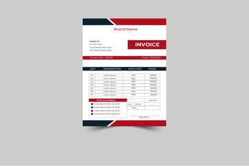 Business invoice form template.