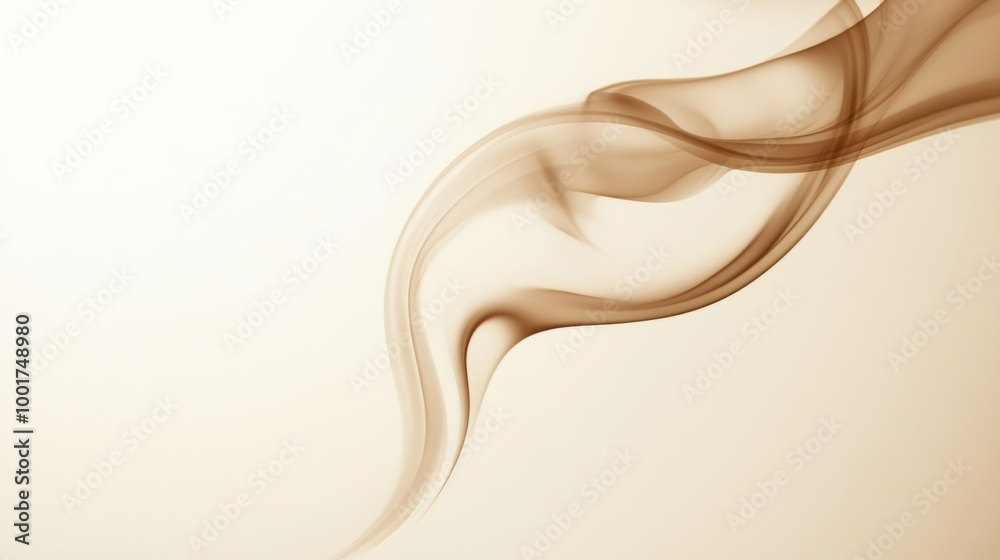 Aufkleber abstract swirling steam rises elegantly from an unseen coffee cup, evoking warmth and a sense of com