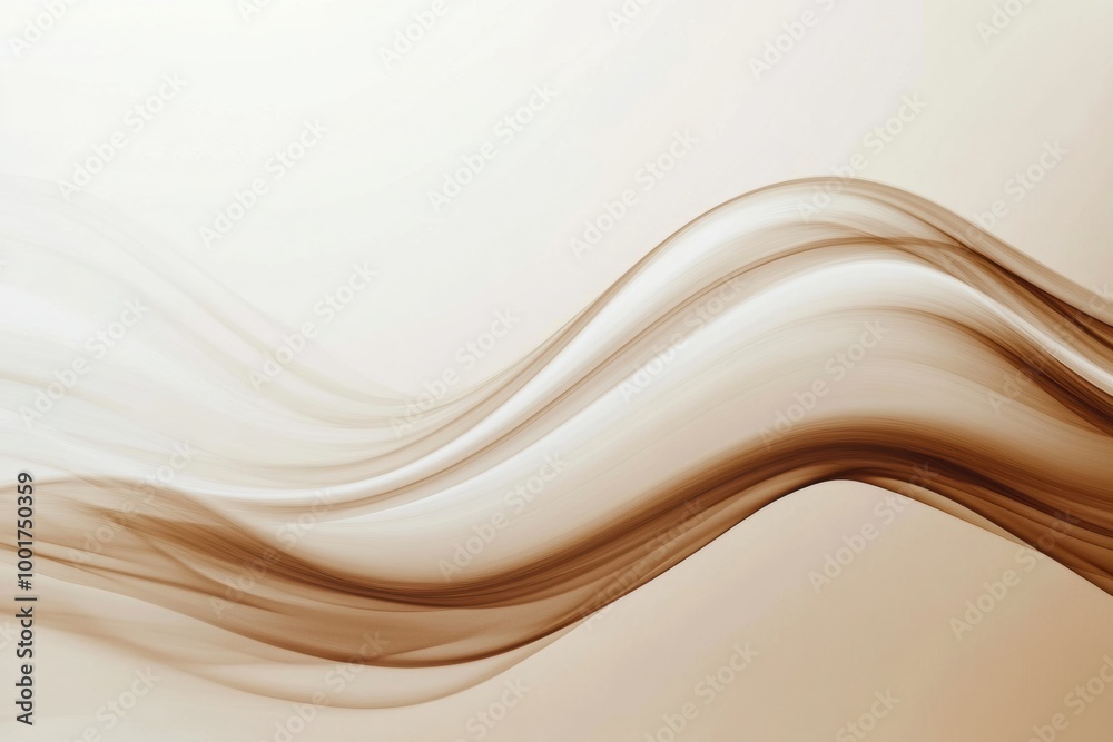 Poster abstract swirling steam rises gracefully, hinting at a warm coffee cup in a serene and minimalist se