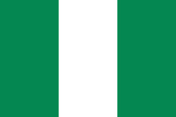 National Flag of Nigeria vector. Correct color and dimensions