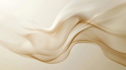 Delicate abstract swirling steam rising gracefully from an invisible coffee cup in a serene, softly lit environment. Generative AI