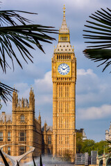 Obraz premium Big Ben tower of Houses of Parliament, London, UK