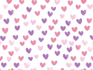 an abstract pattern of hearts and stripes on a white background
