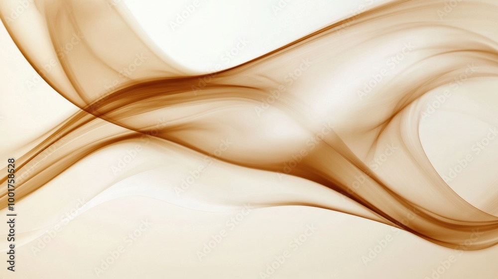 Poster abstract steam swirls gracefully in the air from an unseen coffee cup in a warm, inviting atmosphere