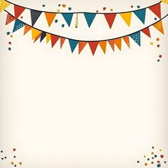 Obraz premium a birthday card with gold stars, fireworks, flags, and confetti