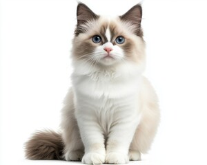 Cat kitten in motion pose transparent background