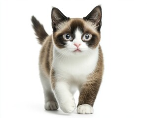 Fototapeta premium Cat kitten in motion pose transparent background