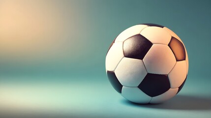 Fototapeta premium Well Lit Football Ball Against Background