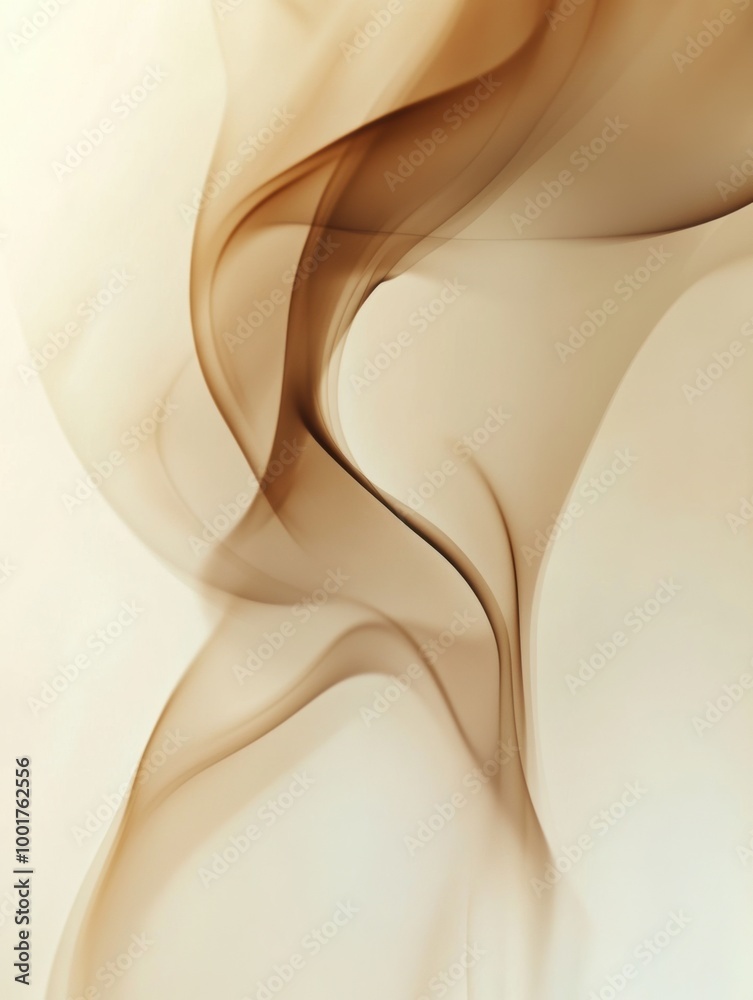 Aufkleber swirling steam rises softly from an unseen coffee cup, creating graceful patterns in the air on a tr
