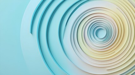 Dynamic Overlapping Circular Layers in Soft Tones