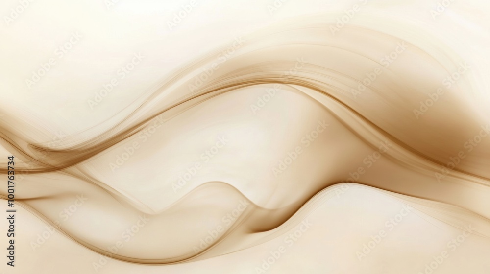 Aufkleber abstract swirling steam rises gracefully from an invisible coffee cup in a warm, inviting atmosphere