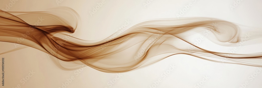 Aufkleber abstract steam swirls elegantly rising from an unseen coffee cup in a calming and minimalist setting