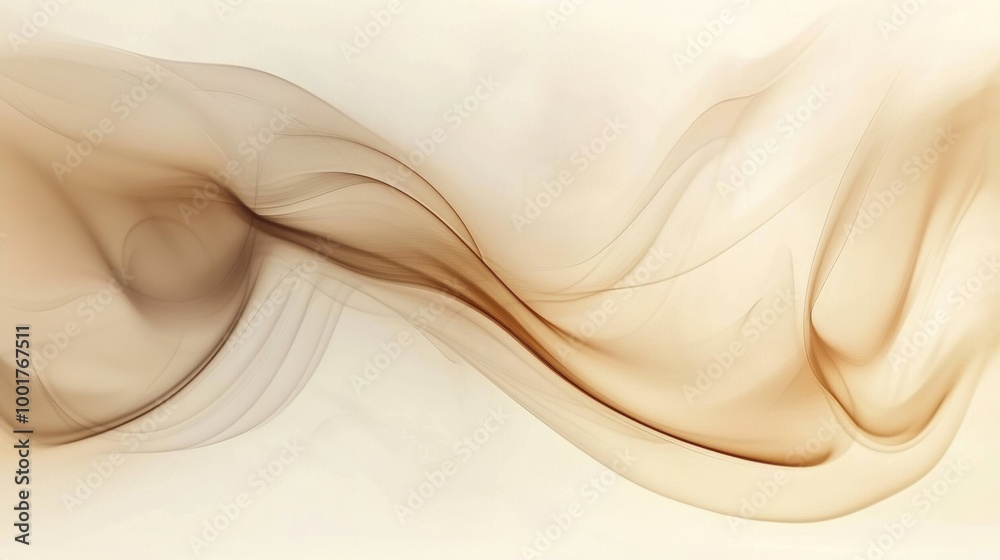 Aufkleber abstract steam swirls delicately rising from an unseen coffee cup in a serene setting, evoking warmt