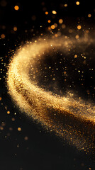 abstract golden particles