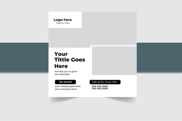 Client testimonials or customer feedback social media post web banner template