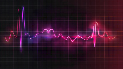 Naklejka premium heart beat on monitor