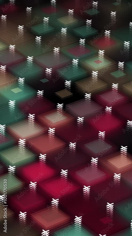 Poster abstract flat design of square colorful shapes. animation. background of an abstract minimal multico