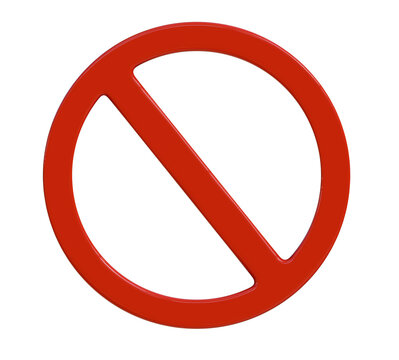 Not allowed sign on png transparent background.