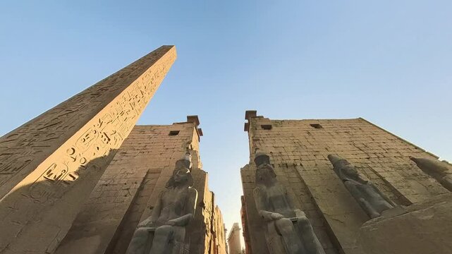 10/02/2024 , Luxor ,  Egypt, footage from the Karnak  Temple in Luxor  Egypt 