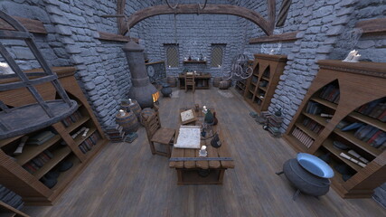 魔法部屋　3DCGレンダリング