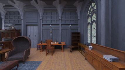 応接間　3DCGレンダリング