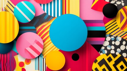 Abstract retro geometric background