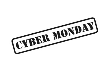 Cyber Monday stamp vector isolated for the annual Black Friday weekend online sales event